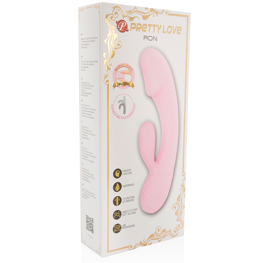 High Tech-Vibratore Intelligente Ron con Rabbit-Silicone, 12 velocità — PRETTY LOVE · Vibratori (immagine 2)
