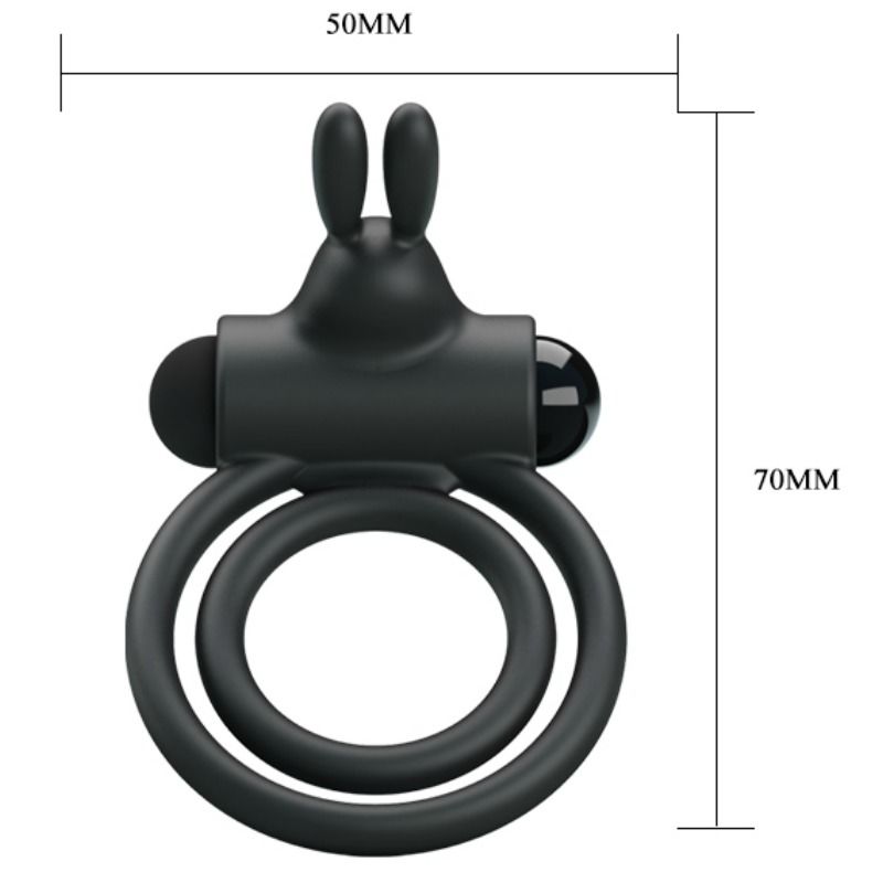 For Him-Osmond Anello Doppio Vibratore Silicone-Waterproof — PRETTY LOVE · Anelli & Guaine per pene (imaginea 5)