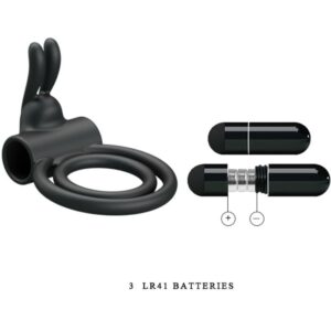 For Him-Osmond Anello Doppio Vibratore Silicone-Waterproof — PRETTY LOVE · Anelli & Guaine per pene (imaginea 6)