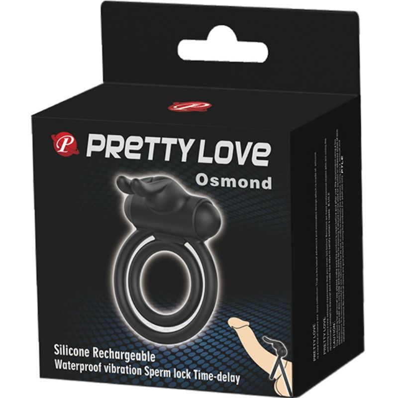 For Him-Osmond Anello Doppio Vibratore Silicone-Waterproof — PRETTY LOVE · Anelli & Guaine per pene (imaginea 7)