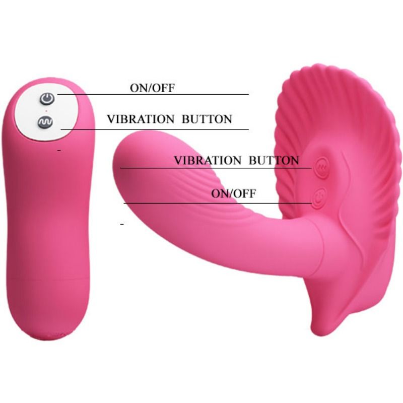 Remote Control-Conchiglia Stimolatore con Telecomando-Silicone, 12 velocità — PRETTY LOVE · Vibratori (imaginea 9)