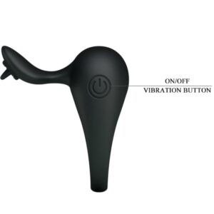 For Him-Anello vibrante con lingua-silicone, silenzioso — PRETTY LOVE · Anelli & Guaine per pene (imaginea 4)