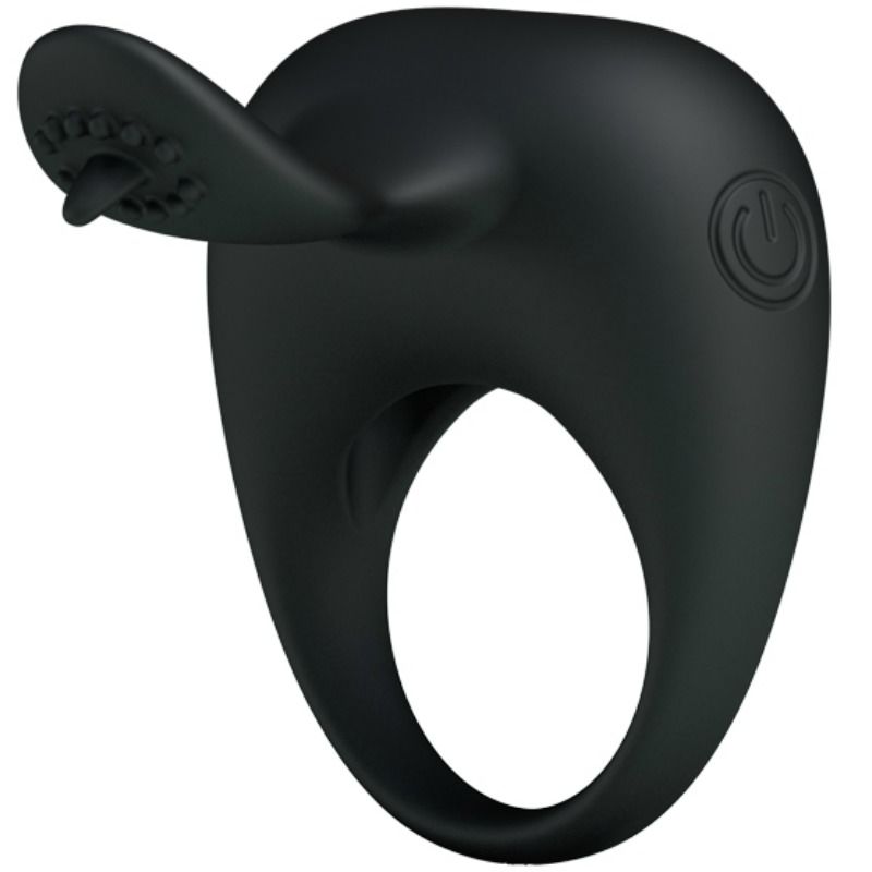 For Him-Anello vibrante con lingua-silicone, silenzioso