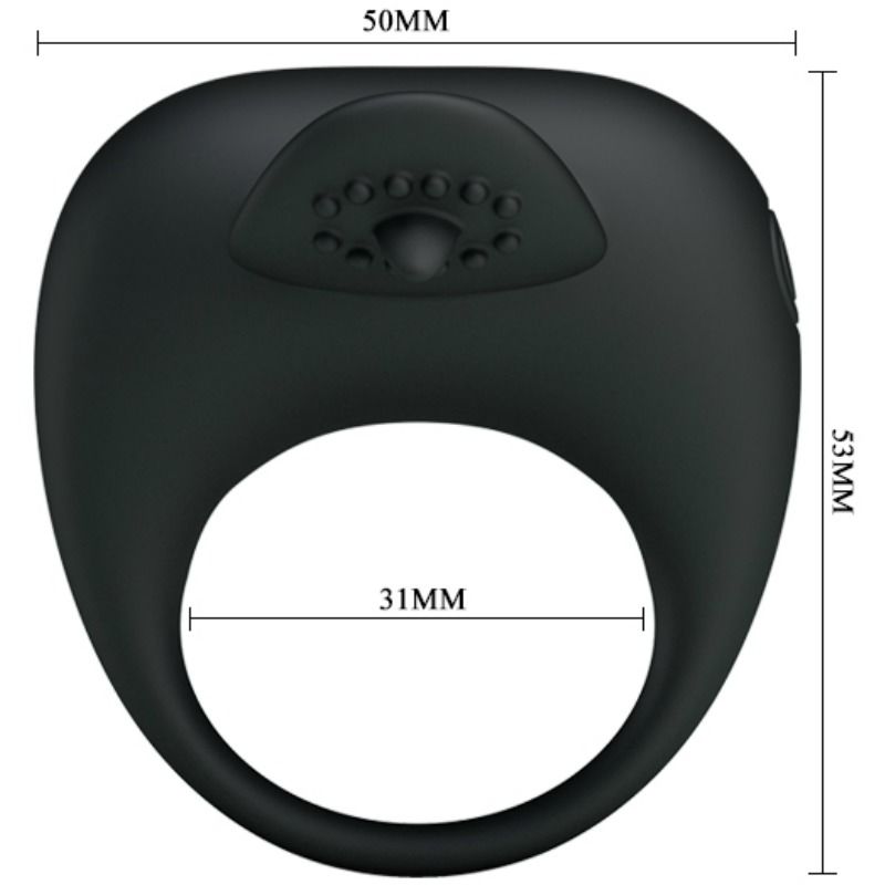 For Him-Anello vibrante con lingua-silicone, silenzioso 2 For Him-Anello vibrante con lingua-silicone, silenzioso — PRETTY LOVE · Anelli & Guaine per pene (imaginea 2)
