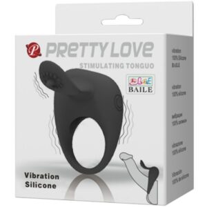 For Him-Anello vibrante con lingua-silicone, silenzioso — PRETTY LOVE · Anelli & Guaine per pene (imaginea 7)