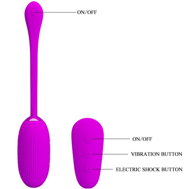 Remote Control-Shock Fun Uovo Vibrante con Elettroshock-Silicone, 7 4 Remote Control-Shock Fun Uovo Vibrante con Elettroshock-Silicone, 7 — PRETTY LOVE · Accessori BDSM (imaginea 4)