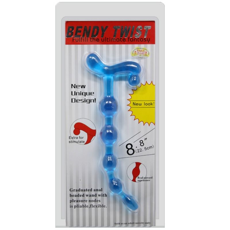 Baile Anal-Bendy Twist Palline anali Flessibile-TPR · Giocattoli anali (imaginea 8)