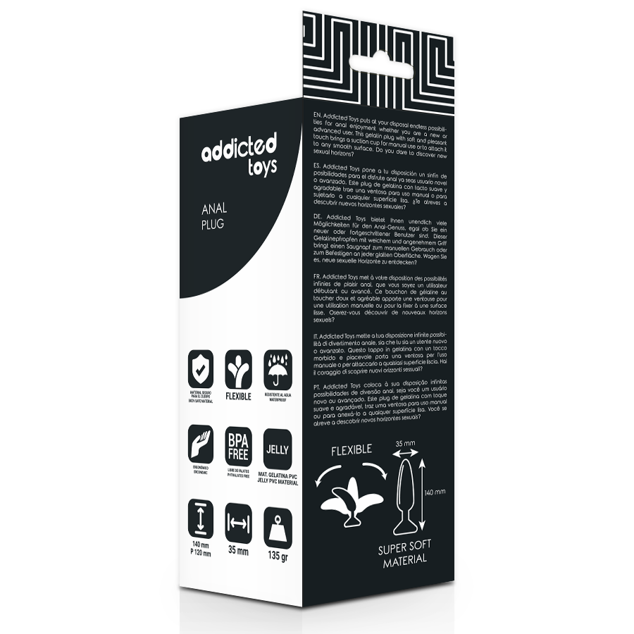 Addicted Toys-Plug anale 14 Cm-TPR · Accessori BDSM (immagine 2)