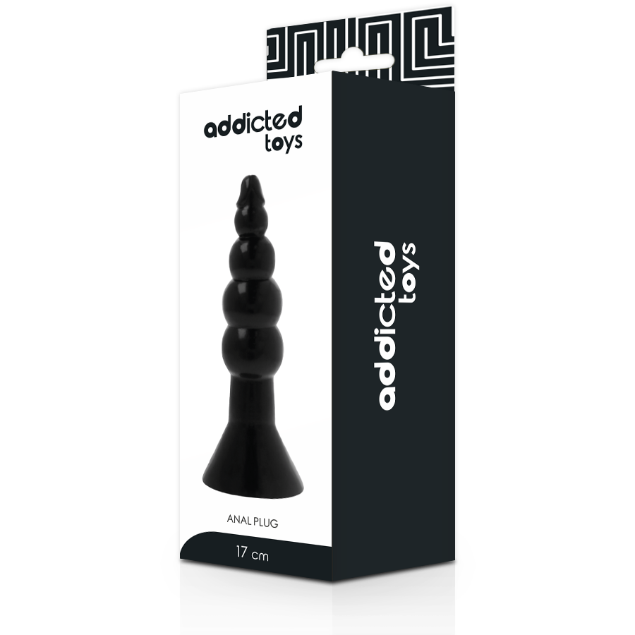 Addicted Toys-Plug anale 17 Cm Nero-TPR · Accessori BDSM (immagine 3)