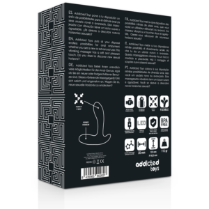 Addicted Toys-Massaggio anale vibrante Nero-Silicone, 12 velocità · Giocattoli anali (immagine 5)