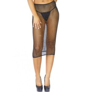 Leg Avenue-Abito tubo di rete cristallizzata Nero · Lingerie sexy donna (imaginea 2)
