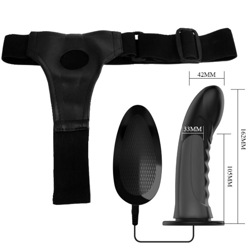 Harness Collection-Marvin Strap-on con Vibrazioni e Dildo — PRETTY LOVE · Anelli & Guaine per pene (immagine 5)