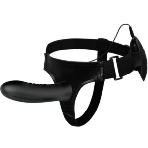 Harness Collection-Myron Strap-on con Vibrazione e Dildo Gol-Silicone