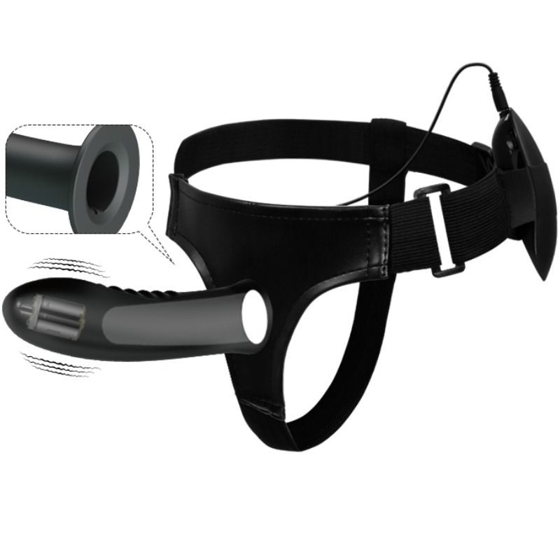 Harness Collection-Myron Strap-on con Vibrazione e Dildo Gol-Silicone — PRETTY LOVE · Anelli & Guaine per pene (imaginea 7)