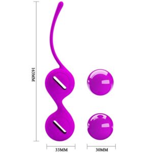 Health Kegel-Sfere Orgasmiche Kegel Tighten Up i Lilla-Silicone — PRETTY LOVE · Giocattoli anali (immagine 4)