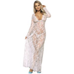 Subblime-Abito lungo con maniche lunghe Bianco · Lingerie spicy & Bodystocking