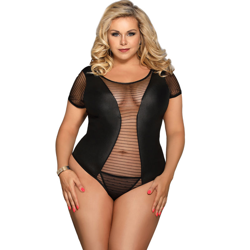 Subblime Queen Plus Size-Queen Plus Teddy Fetish con Maniche Corte · Accessori BDSM