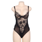 Subblime-Teddy Queen Plus Nero con Pizzo · Lingerie sexy donna