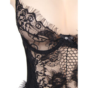 Subblime-Teddy Queen Plus Nero con Pizzo · Lingerie sexy donna (immagine 4)