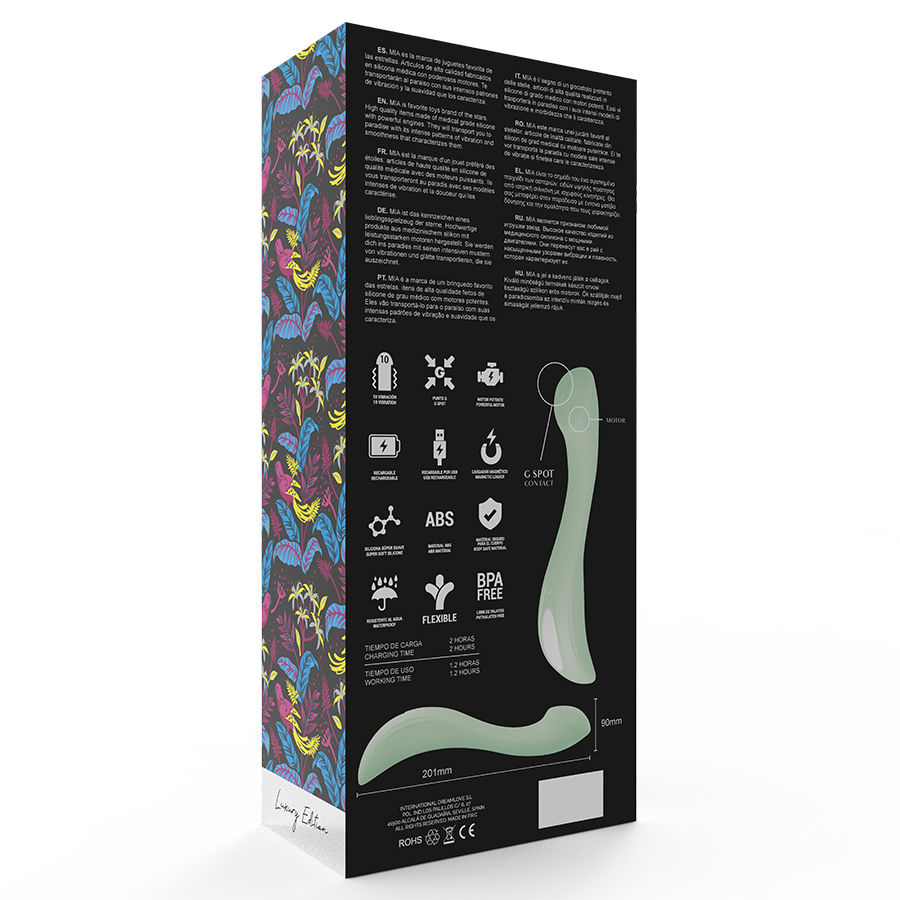 Mia-Devon Vibratore Green-Silicone, 10 velocità, Ricaricabile, USB · Vibratori (immagine 5)