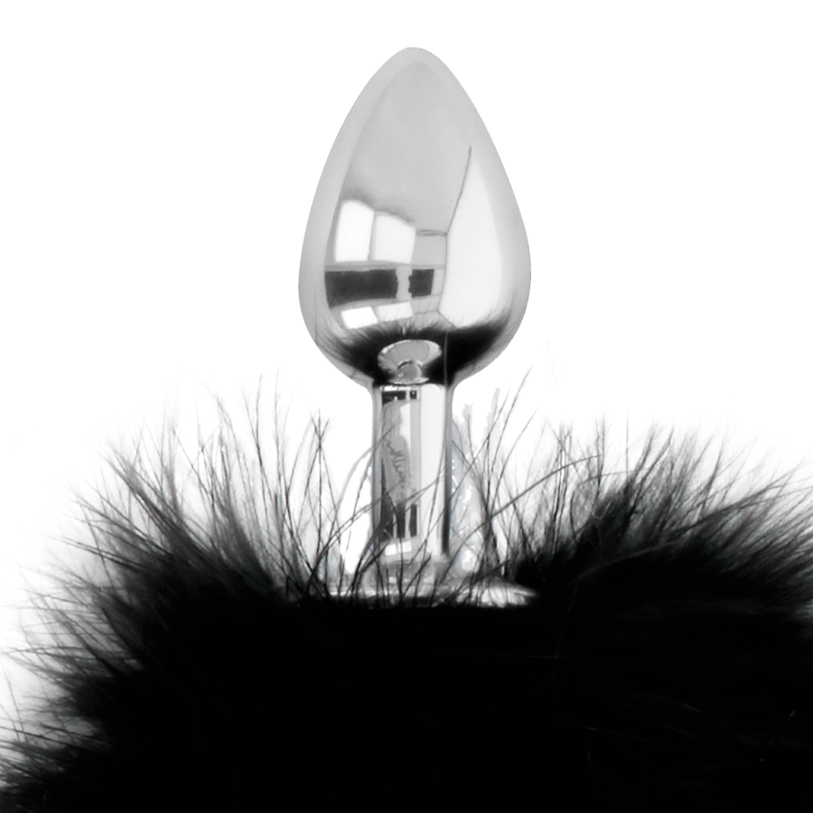 Darkness Anal-Plug anale Extra con Coda Nero 7 cm · Accessori BDSM (immagine 2)