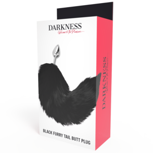Darkness Anal-Plug anale Argento 8 cm con Coda Nera · Accessori BDSM (immagine 4)