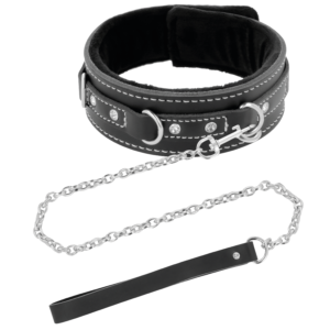 Darkness Bondage-Collana di postura in pelle imbottita con guinzaglio 12 Darkness Bondage-Collana di postura in pelle imbottita con guinzaglio · Bondage & Manette (immagine 6)
