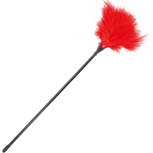 Darkness Sensations-Penna Stimolante con Penna Rosso 42 cm