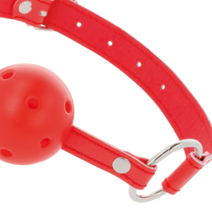 Darkness Bondage-Gag traspirante in pelle ecologica · Bondage & Manette (imaginea 3)