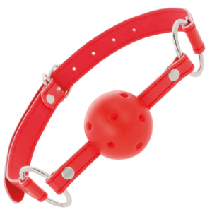 Darkness Bondage-Gag traspirante in pelle ecologica · Bondage & Manette (imaginea 5)