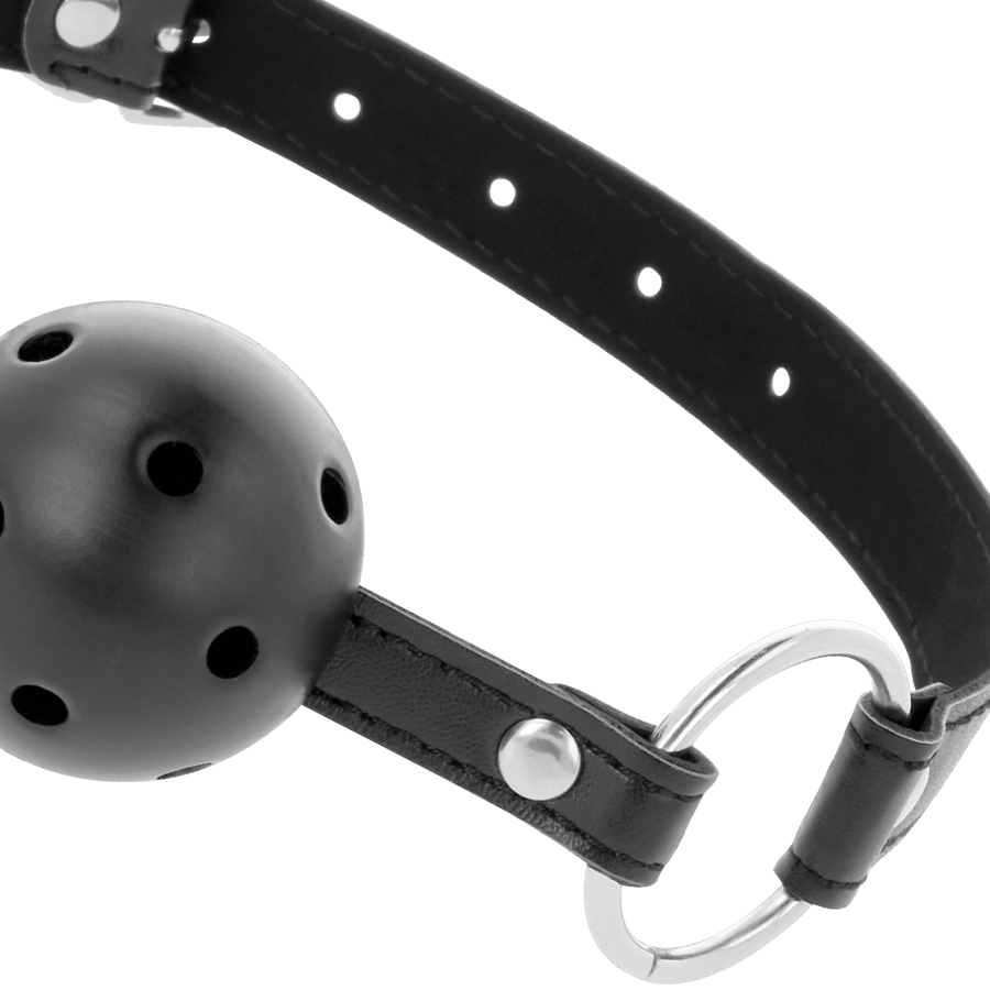 Darkness Bondage-Gag traspirante in pelle ecologica · Bondage & Manette (imaginea 8)