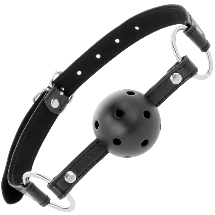 Darkness Bondage-Gag traspirante in pelle ecologica · Bondage & Manette (imaginea 10)