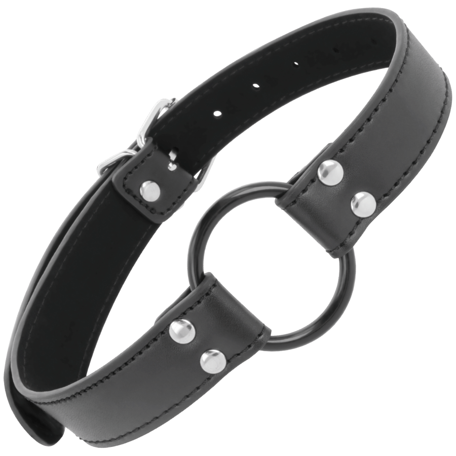 Darkness Bondage-Gag con Anello Diametro 3.6 cm-Pelle Ecologica 2 Darkness Bondage-Gag con Anello Diametro 3.6 cm-Pelle Ecologica · Bondage & Manette (imaginea 2)