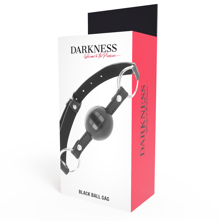 Darkness Bondage-Darkness Gag con Palla Nero-Pelle Ecologica 2 Darkness Bondage-Darkness Gag con Palla Nero-Pelle Ecologica · Bondage & Manette (imaginea 2)