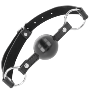 Darkness Bondage-Darkness Gag con Palla Nero-Pelle Ecologica 8 Darkness Bondage-Darkness Gag con Palla Nero-Pelle Ecologica · Bondage & Manette (imaginea 3)