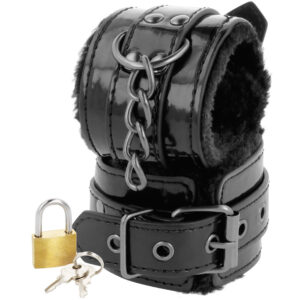 Darkness Bondage-Manette regolabili per caviglie in pelle Nera · Bondage & Manette (imaginea 8)