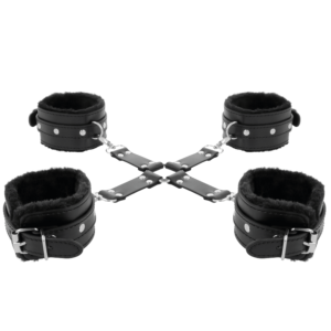 Darkness Bondage-Manette in pelle per mani e piedi neri · Bondage & Manette (imaginea 3)