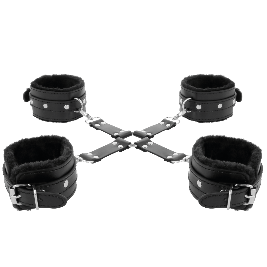 Darkness Bondage-Manette in pelle per mani e piedi neri 3 Darkness Bondage-Manette in pelle per mani e piedi neri · Bondage & Manette (imaginea 3)