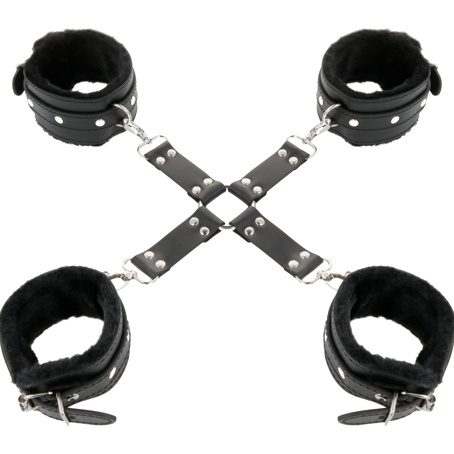 Darkness Bondage-Manette in pelle per mani e piedi neri · Bondage & Manette (imaginea 9)
