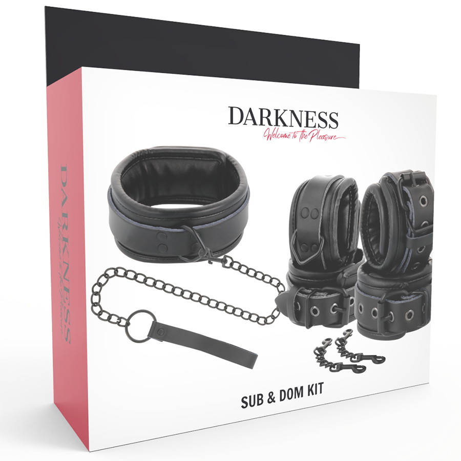 Darkness-Manette e collare in pelle Nera · Bondage & Manette (immagine 3)