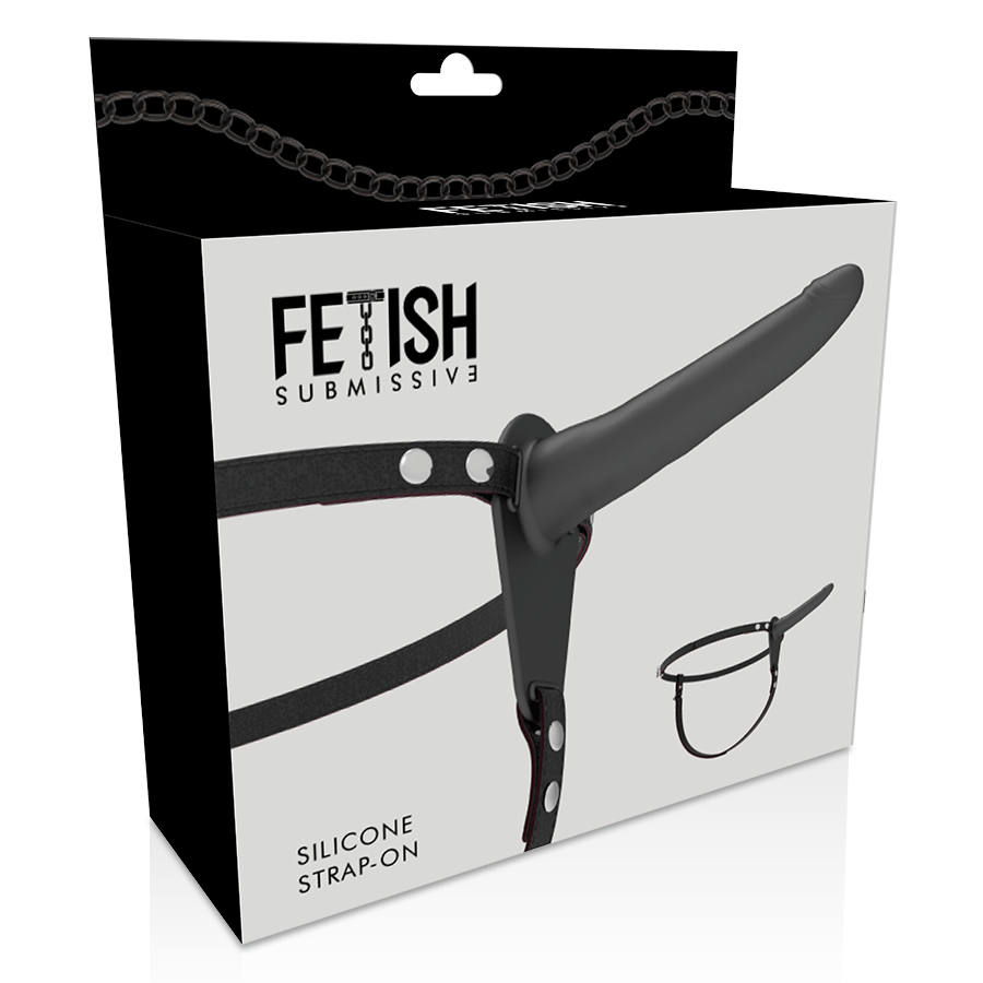 Fetish Submissive Harness-Silicone Nero 15 cm · Strap-on & Imbracature (immagine 3)