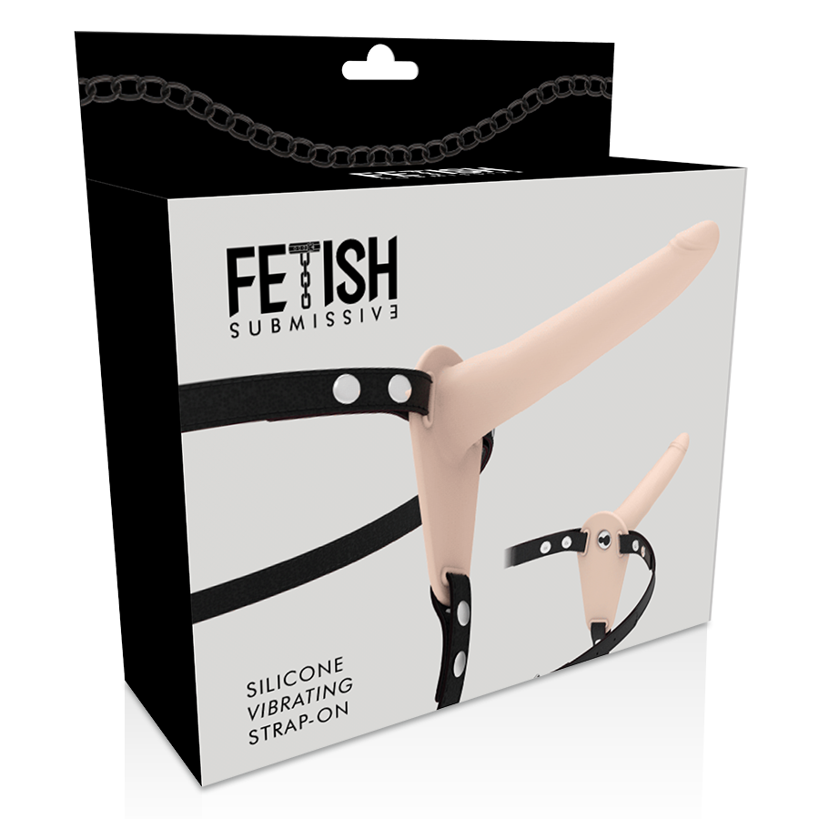 Fetish Submissive Harness-Vibratore Silicone Flesh 15 cm-10 · Strap-on & Imbracature (imaginea 6)