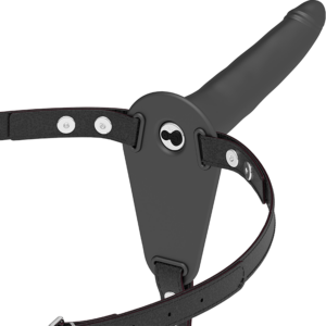 Fetish Submissive Harness-Imbracatura Nero Silicone con vibratore 15