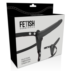Fetish Submissive Harness-Imbracatura Nero Silicone con vibratore 15 · Strap-on & Imbracature (immagine 4)