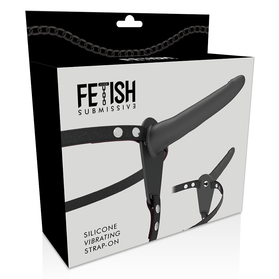 Fetish Submissive Harness-Imbracatura Nero Silicone con vibratore 15 · Strap-on & Imbracature (immagine 4)