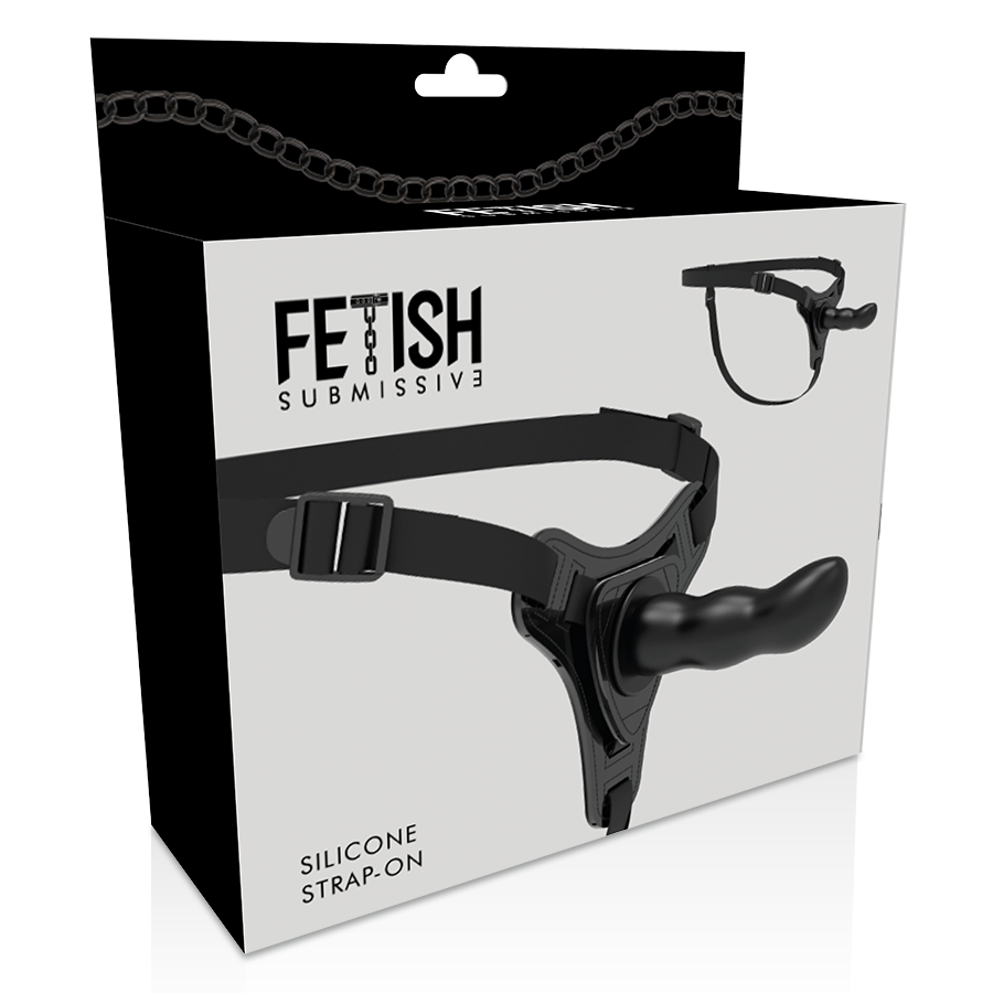 Fetish Submissive Harness-Imbracatura Nero Silicone G-spot 16 cm · Strap-on & Imbracature (imaginea 5)