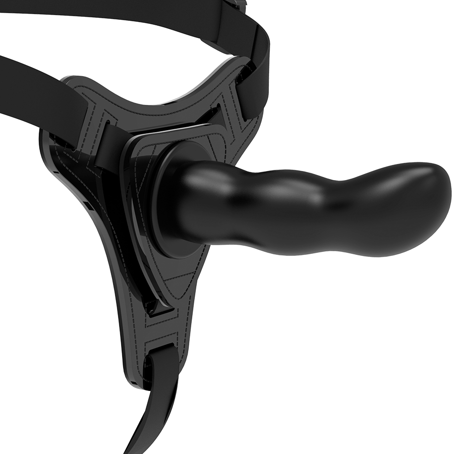 Fetish Submissive Harness-Imbracatura Nero Silicone G-spot 16 cm