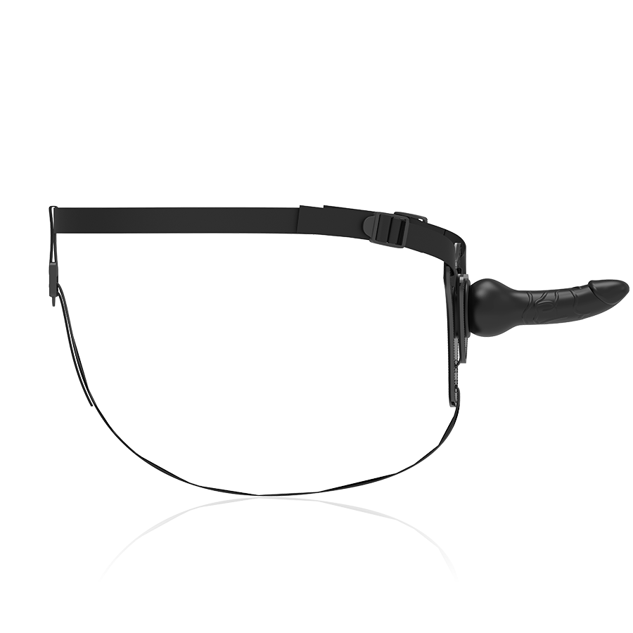 Fetish Submissive Harness-Imbracatura di Silicone Nero Realist 16 cm · Strap-on & Imbracature (imaginea 4)