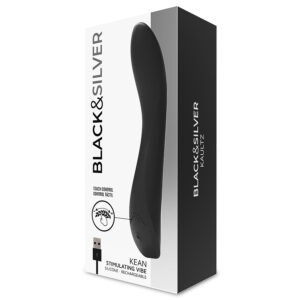 Black&silver-Kean Vibrator con Touch Control-Silicone, 10 velocità 18 Black&silver-Kean Vibrator con Touch Control-Silicone, 10 velocità — BLACK&SILVER · Vibratori (imaginea 8)