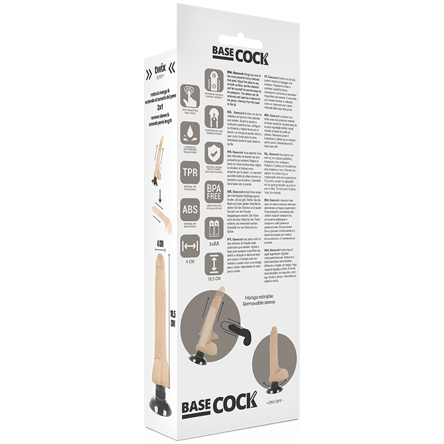 Basecock-Vibratore realistico 2 in 1 con Ventosa 18,5 cm 25 Basecock-Vibratore realistico 2 in 1 con Ventosa 18,5 cm · Vibratori (imaginea 5)